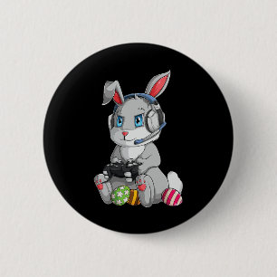 Happy Easter Day Bunny Egg Funny Boys Girls Kids G 6 Cm Round Badge