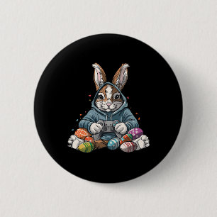 Happy Easter Day Bunny Egg Funny Boys Girls Kids G 6 Cm Round Badge