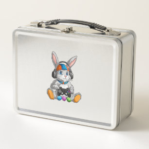 Happy Easter Day Bunny Egg Funny Boys Girls Kids G Metal Lunch Box