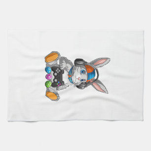 Happy Easter Day Bunny Egg Funny Boys Girls Kids G Tea Towel