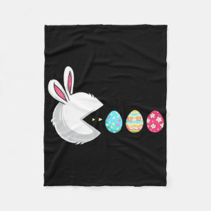Happy Easter Day Bunny Egg Gamer Video Game Kids M Fleece Blanket
