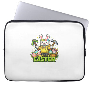 Happy Easter Day Bunny Egg Gamer Video Game Kids M Laptop Sleeve