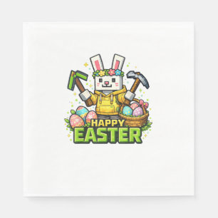 Happy Easter Day Bunny Egg Gamer Video Game Kids M Napkin