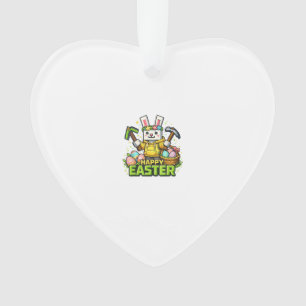Happy Easter Day Bunny Egg Gamer Video Game Kids M Ornament