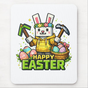 Happy Easter Day Bunny Egg Gamer Video  Mouse Pad