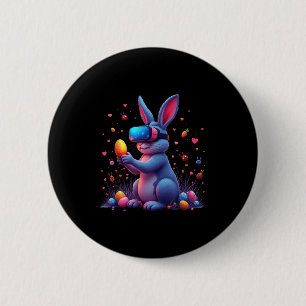 Happy Easter Day Bunny Egg Video Game Funny Vr Gam 6 Cm Round Badge