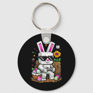 Happy Easter Day Bunny Egg Video Game Gamer Kids M Key Ring