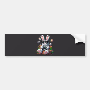 Happy Easter Day Bunny Egg Video Gamer Easter Day Bumper Sticker