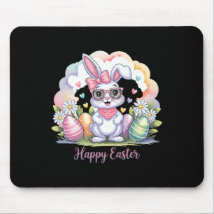 Happy Easter Day Bunny Eggs Cute Happy Easter Bunn Mouse Pad