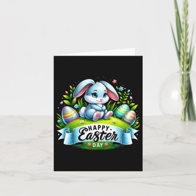 Happy Easter Day Bunny Funny Matching Easter 2024  Card (Front)