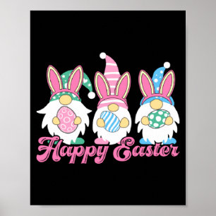 Happy Easter Day Bunny Gang Matching Family Rabbi Poster