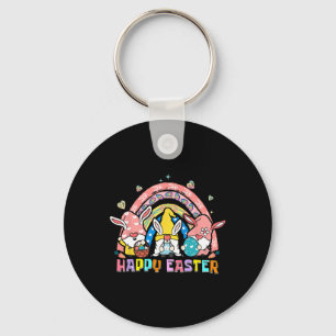 Happy Easter Day Bunny Gnome Easter Egg Carrot Gno Key Ring