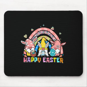 Happy Easter Day Bunny Gnome Easter Egg Carrot Gno Mouse Pad