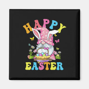 Happy Easter Day Bunny Gnome Hug Easter Eggs Gnome Magnet