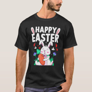 Happy Easter Day Bunny Pastel Spring Hunt Eggs Rab T-Shirt