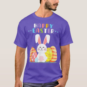 Happy Easter Day Bunny Pastel Spring Hunt Eggs Rab T-Shirt