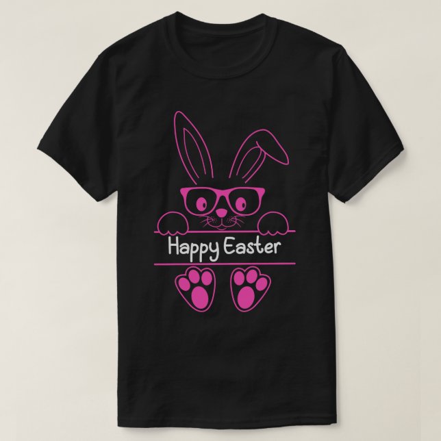Happy Easter Day Bunny Rabbit Face Easter Day  T-Shirt (Design Front)