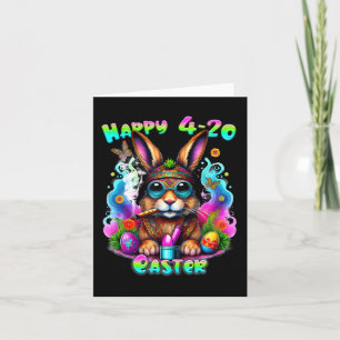 Happy Easter Day Bunny Smoking Weed Funny  Card