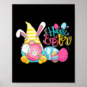 Happy Easter Day Bunny Spring Gnome Easter Egg Boy Poster