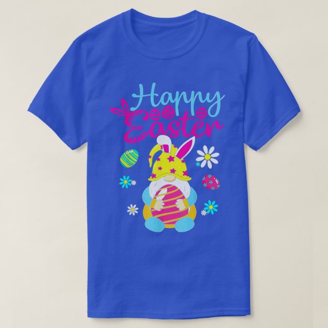 Happy Easter Day Bunny Spring Gnome Easter Egg Hun T-Shirt (Design Front)