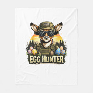 Happy Easter Day Camo Funny Hunting Boys Men Easte Fleece Blanket