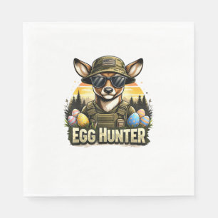 Happy Easter Day Camo Funny Hunting Boys Men Easte Napkin