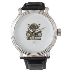 Happy Easter Day Camo Funny Hunting Boys Men Easte Watch