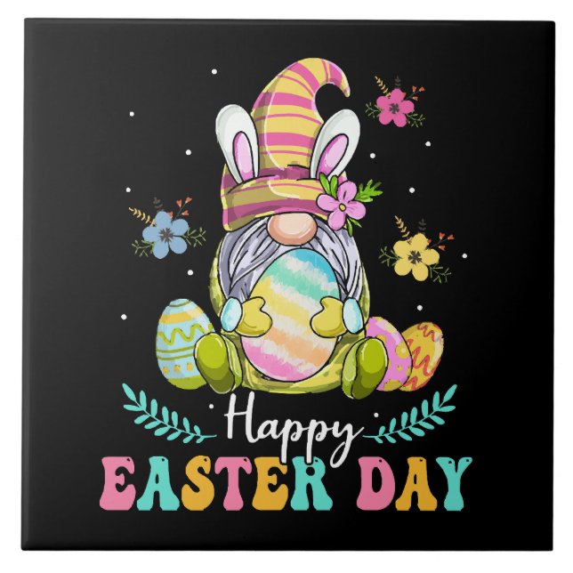 Happy Easter Day Ceramic Tile (Front)