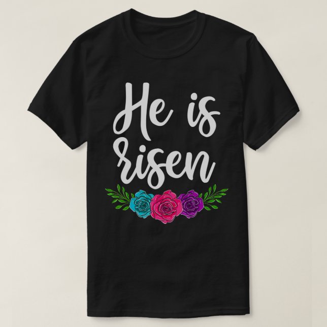 Happy Easter Day Christian , He Is Risen Women Flo T-Shirt (Design Front)