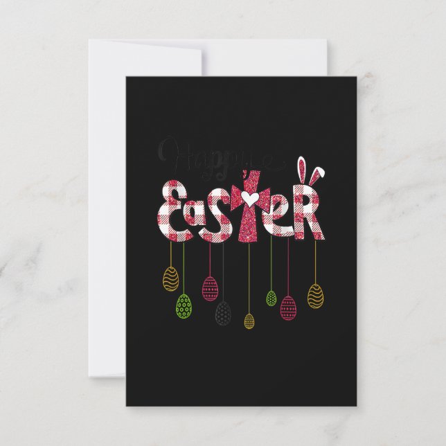 Happy Easter Day Christian Religious Jesus Bunny E Thank You Card (Front)