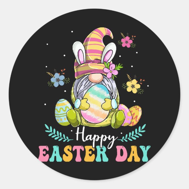 Happy Easter Day Classic Round Sticker (Front)