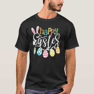 Happy Easter Day Colorful Egg Hunting Cute Bunny G T-Shirt