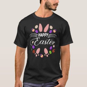 Happy Easter Day Colourful Egg Face Mask Hunting C T-Shirt