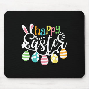 Happy Easter Day Colourful Egg Hunting Cute Bunny Mouse Pad