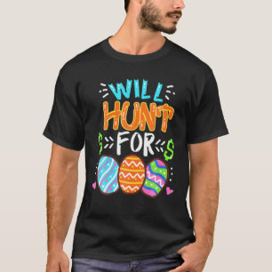 Happy Easter Day Colourful Egg Tee Gift Hunting