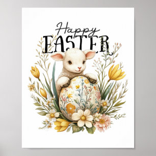 Happy Easter Day - Cute Ba Poster