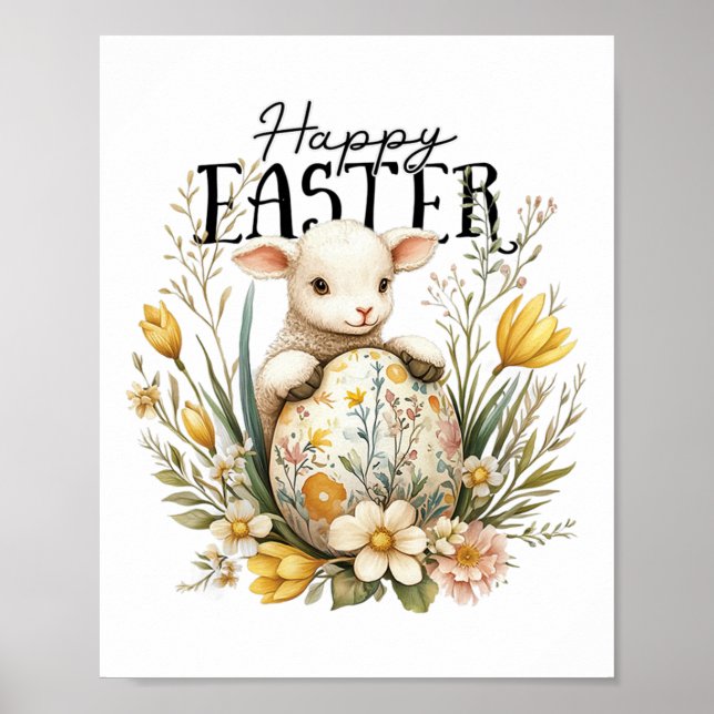 Happy Easter Day - Cute Ba  Poster (Front)