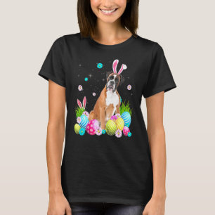 Happy Easter Day Cute Bunny Boxer Dog Wearing Bunn T-Shirt