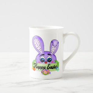 Happy Easter Day, Cute Bunny Ears Kawaii Bone China Mug