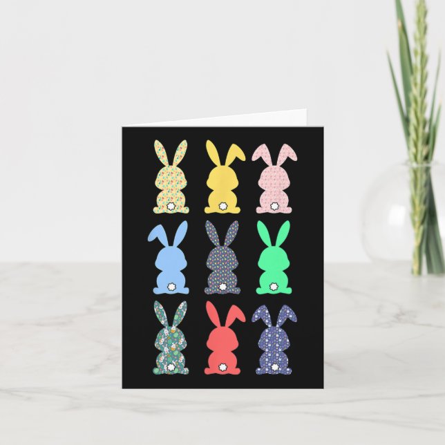 Happy Easter Day Cute Bunny Rabbit Lover Kids Boys Card (Front)