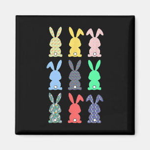 Happy Easter Day Cute Bunny Rabbit Lover Kids Boys Magnet