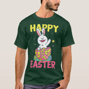 Happy Easter Day Cute Bunny With Eggs Easter Women T-Shirt
