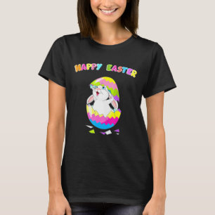 Happy Easter Day Cute Bunny With Eggs Easter Women T-Shirt