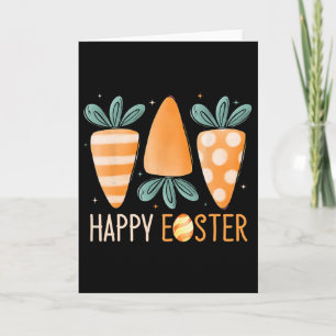 Happy Easter Day Cute Carrots Funny Bunny Easter E Card