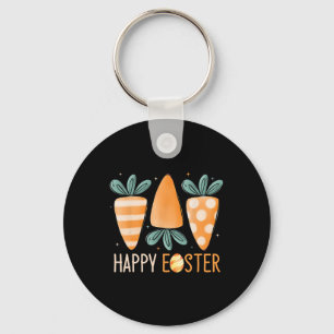 Happy Easter Day Cute Carrots Funny Bunny Easter E Key Ring