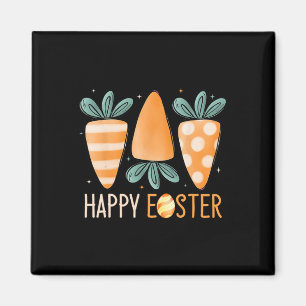 Happy Easter Day Cute Carrots Funny Bunny Easter E Magnet
