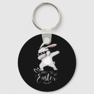 Happy Easter Day Cute Dubbing Bunny Rabbit Funny D Key Ring