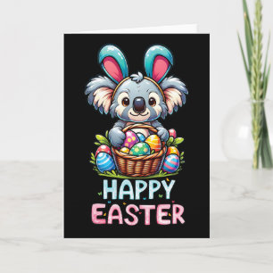 Happy Easter Day Cute Koala Bear Lovers Bunny Wome Card