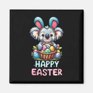 Happy Easter Day Cute Koala Bear Lovers Bunny Wome Magnet