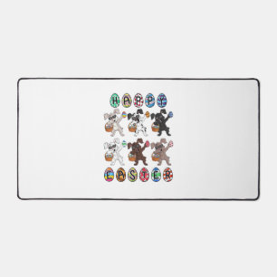 Happy Easter Day Dabbing Rabbits Eggs Toddler Boys Desk Mat